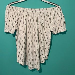 White Off the shoulder blouse